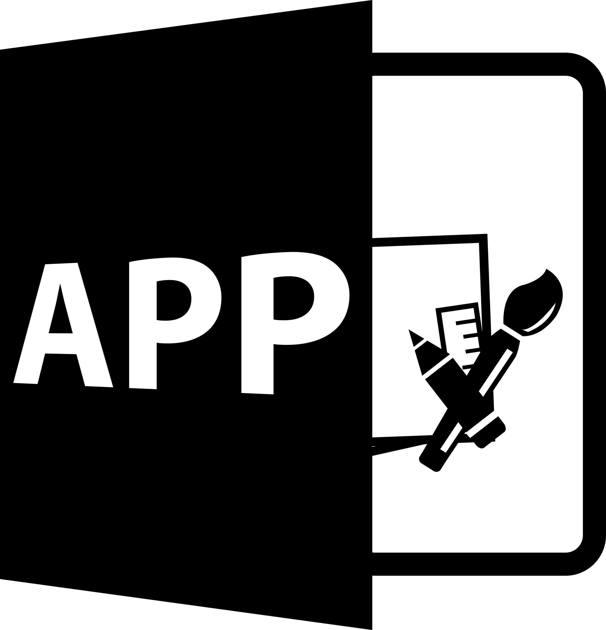 App File Format Symbol Outline Svg File Free Vectors